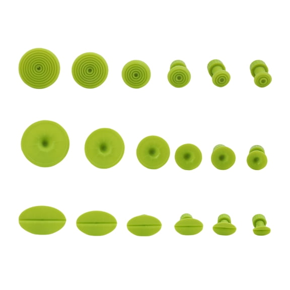 18Pcs Green Dents Pull Tabs Car Body Restoration Tool For Various Vehicle Parts Dents Size Professional Home Use