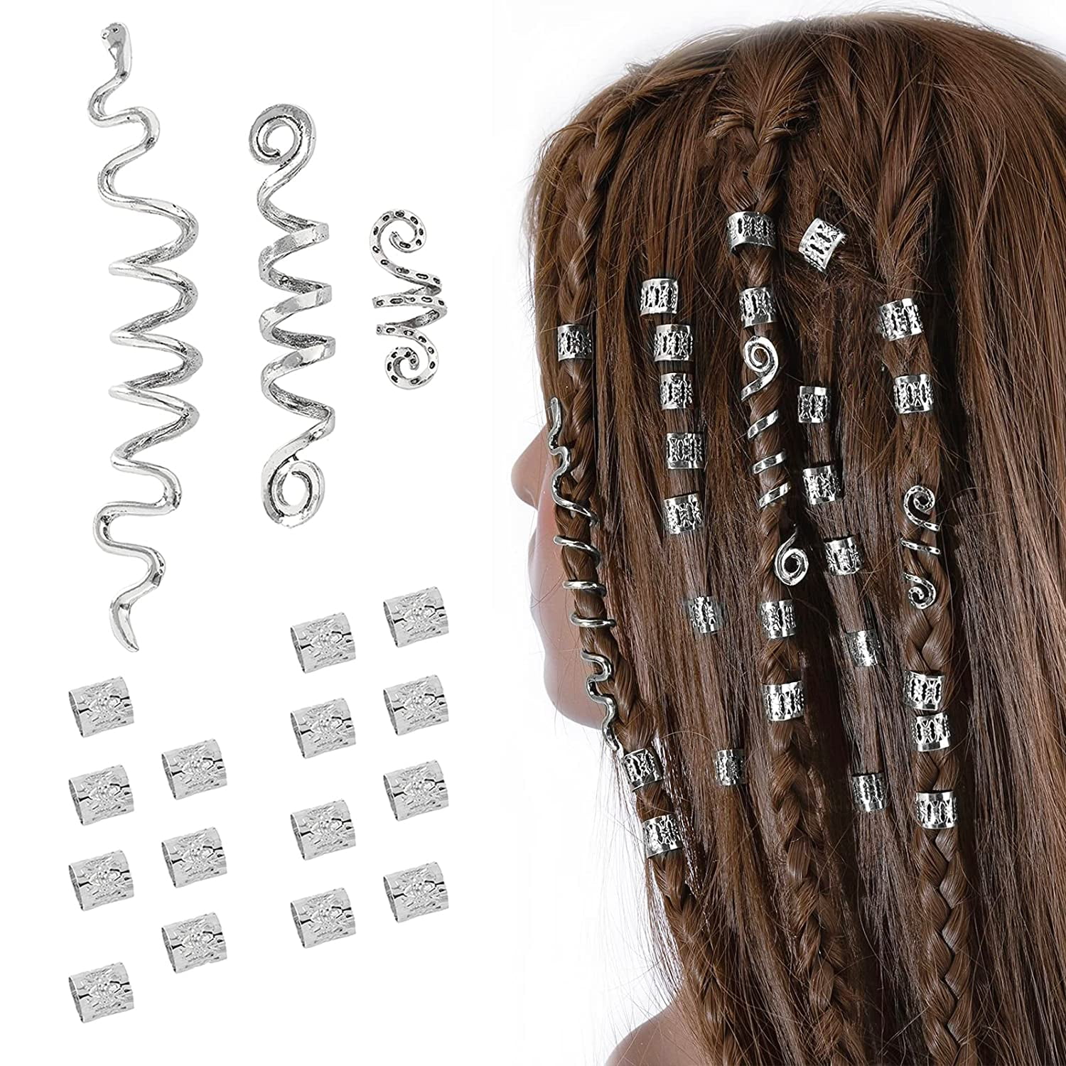 Hair Tool Plastic Quick Beader for Loading Beads Ponytail Maker Styling  Tool (8 Pcs,7 Colors)