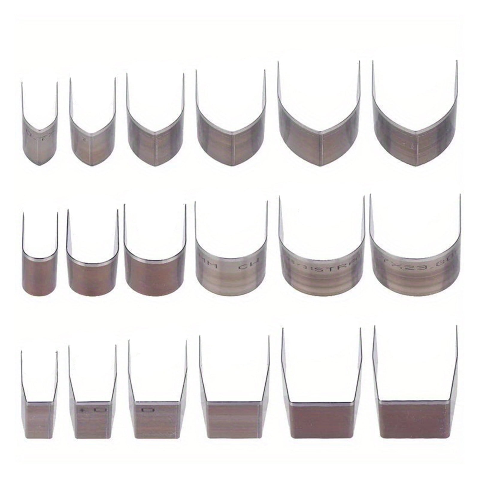 18Pcs Half Round Leather Punching Tools Heavy Duty Carbon Steel Leather Corner Puncher Leathercraft Corner Trimming Tool