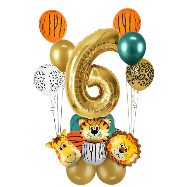 18Pcs Jungle Animal Balloons Set Chrome Balloon 32inch Toy Balloons