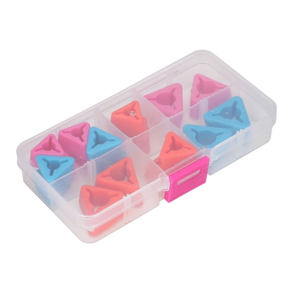 18Pcs Knitting Needle Stoppers Triangular Shape Needle Point Covers Crochet Hook Tip Protectors Knitting Accessory