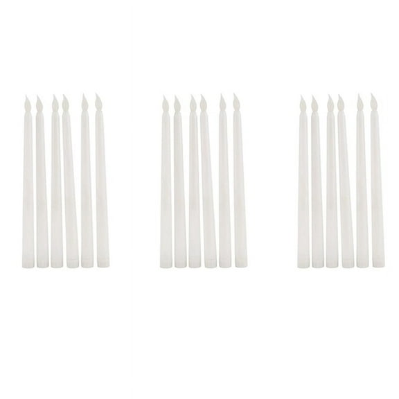 18Pcs LED Taper Candle for Dinner, Flickering Flameless Tapered Battery Operated Table Settings Weddings Birthday