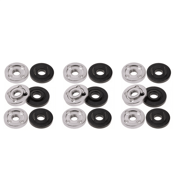 18Pcs Lock Nuts Flange for 9523 Nut Inner Outer Kit Angle Grinder Tool 2 Specifications-Toothless, Toothed