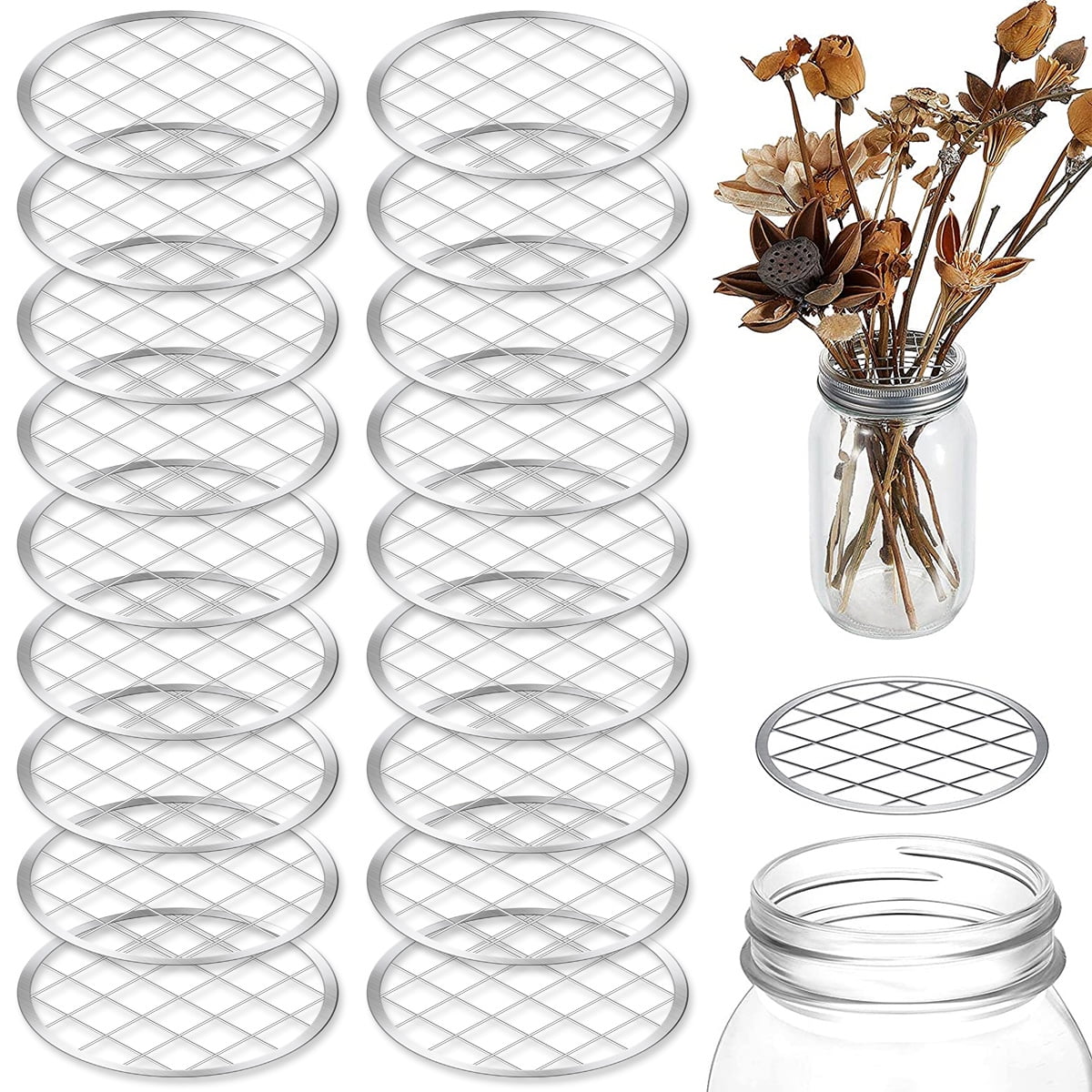 https://i5.walmartimages.com/seo/18Pcs-Mason-Jar-Frog-Lid-2-75-inches-Metal-Flower-Lids-Silvery-Grid-Organizer-Canning-Inserts-Home-Regular-Mouth-Jars-Floral-Vases_11594d6c-4afd-4759-9b61-408bafd0a945.dc45150597f8f4c706b5e6ae899f1014.jpeg