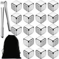 thumbnail image 1 of 18Pcs Metal Ice Cube,Reusable Whiskey Stones,Stainless Steel Ice Cubes,Refreezable Chilling Ice Cubes,Metal Chilling Rocks with Tongs and Drawstring Bag for Whiskey Vodka Juice Milk Soda, 1 of 7