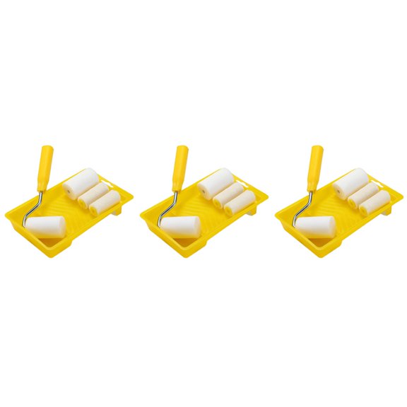 18Pcs Mini Foam Paint Roller Painting Decorating Kit 2 Inch Small for Wall Painting Repair Brush