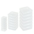 thumbnail image 1 of 18Pcs Mixed Sizes Rectangular Empty Mini Organizer Storage Containers Box, Clear Plastic Beads Storage Containers Box with Hinged lid for Pills Earplugs Tiny Jewelry Findings Small Items Craft, 1 of 10