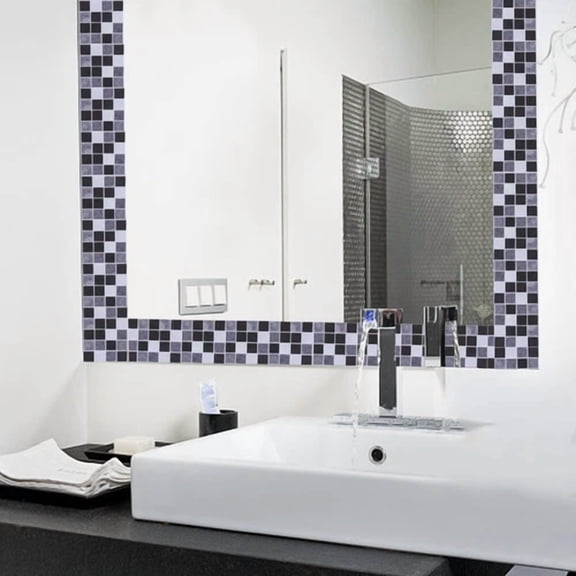 18Pcs Mosaic Tile 10 X 10Cm Transfer Stickers Diy Home Bathroom Kitchen