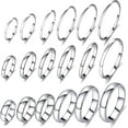 thumbnail image 1 of 18Pcs Non Tarnish Silver Rings Set for Women & Men, 316L Gold Stainless Steel Rings Bulk 2mm 4mm 6mm, 1 of 6