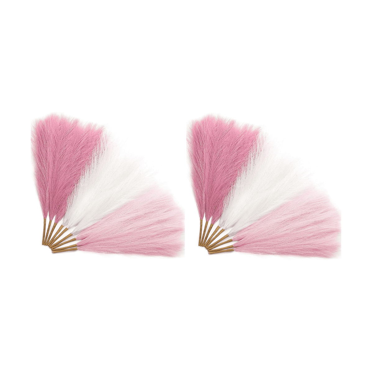 18Pcs Pampas Grass Pink 17.7 Inch, Artificial Pampas Grass(A)