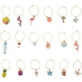 thumbnail image 1 of 18Pcs Party Wine Glass Charms Rings Glass Drink Markers Tags (Assorted Color), 1 of 6