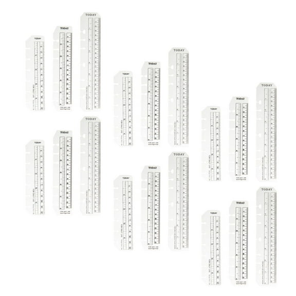 Clear Plastic 6-Hole Page Marker Bookmarks Ruler, Page Finder, Measuring Ruler, Planner Accessory, Notebook Filler, 18PCS