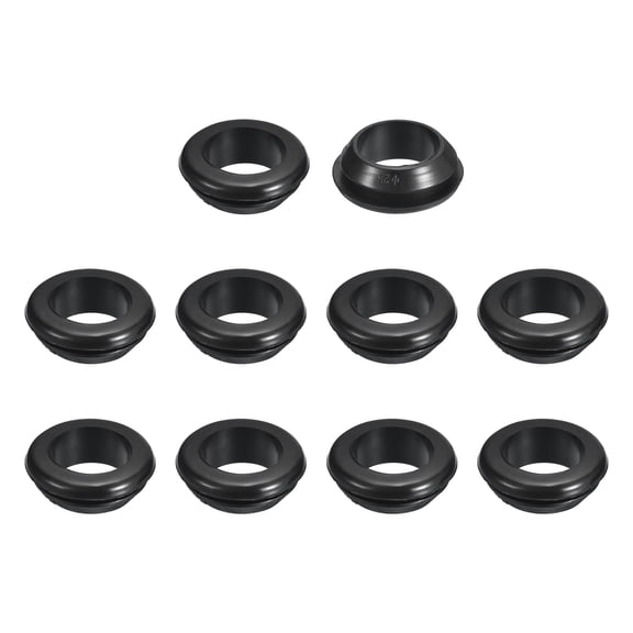 18Pcs Rubber Grommets, 20mm ID 25mm Drill Hole Hollow Firewall Hole Plugs, Black