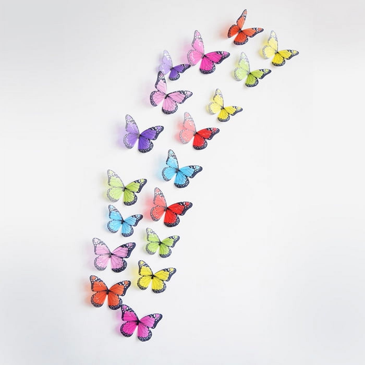 18Pcs/Set 3d Crystal Butterfly Wall Sticker Beautiful Butterflies Art