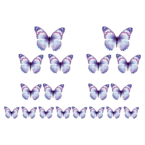 18Pcs/Set Butterfly Cake Toppers Realistic Vivid Image Food Grade Reusable Festive Decorative Paper Simulation Butterfly Cake Decorating Toppers Wedding Crafts