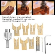 18Pcs/Set Wood Bead Maker Drill Bit Milling Cutter Kit Woodworking Tool for Ebony Rosewood