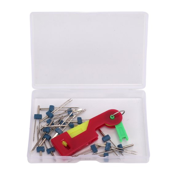 18Pcs Sewing Mac Double Needle Set Practical Design High Toughness Stainless Steel Double Needles Set with ThreaderElder Threader