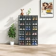 thumbnail image 1 of 18Pcs Shoe Box Set, Medium Black Plastic Mesh Modular Design for Home Storage, 35.00*25.00*19.00cm, 1 of 8