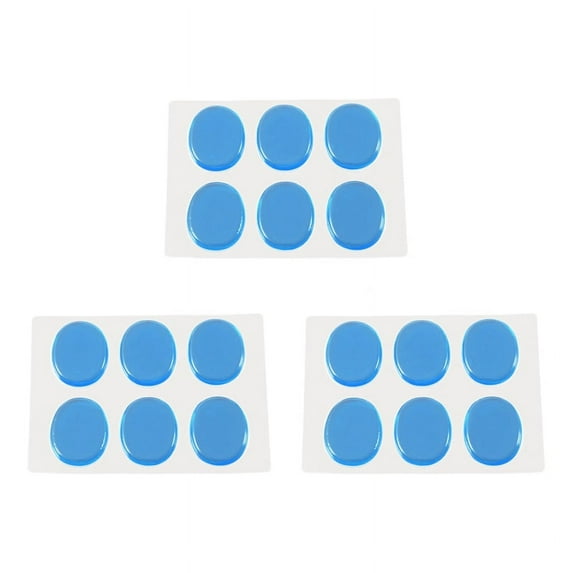 18Pcs Snare Drum Mute Pad Drum Damper Gel Pads Snare Drum Muffler Mute Transparent Percussion(Blue)