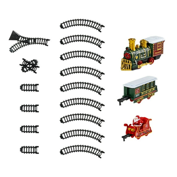 18Pcs Steam Train Set, Classic Metal Railway Toy for Kids with Track, Old-Fashioned Locomotive Model for Boys & Girls 3+, Educational Toy for Christmas Birthday Gift