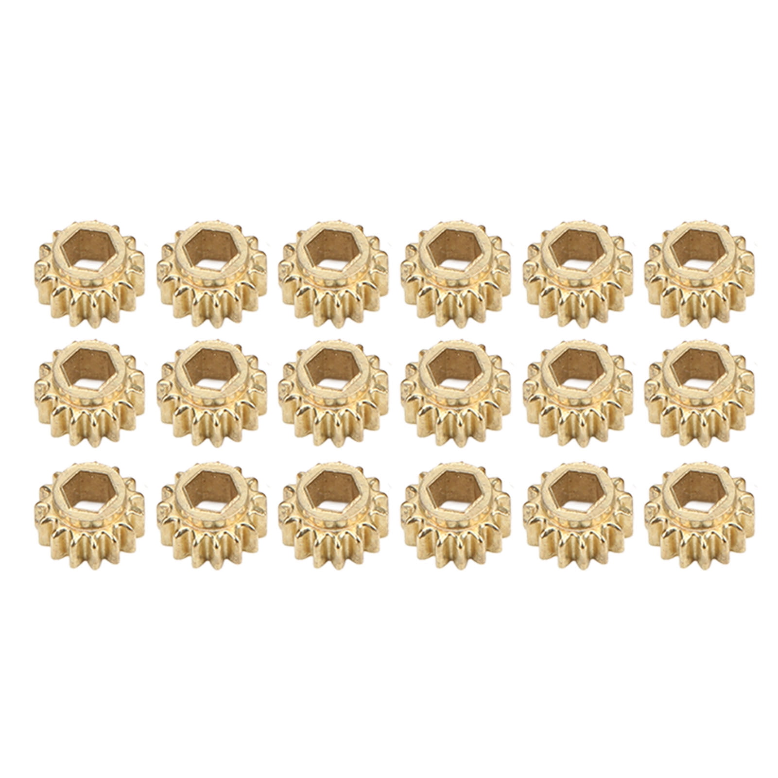 18Pcs String Tuning Peg Gear Metal Guitar Hex Hole Gears Strings Accessory for Tunings 1 15Gold
