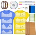 thumbnail image 1 of 18Pcs Sublimation Accessories, Tshirt Ruler Guide Vinyl Alignment Tool, Heat Press Accessories, Teflon Sheet Non Stick 16x20, Heat Resistant Tape 0.4" x108ft, PVC T Shirt Rulers to Center Designs, 1 of 7