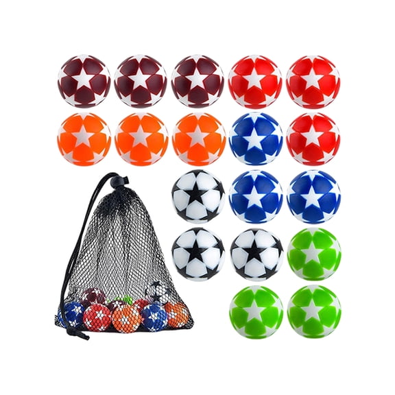 18Pcs Table Soccer Foosballs Replacements Foosballs Table Balls Enduring Tabletop Game Small Football Table Soccer Balls