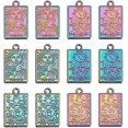 thumbnail image 1 of 18Pcs Tarot Charms Tarot Card Charm Plating Rainbow Color ouijas Rectangle Flat Alloy The Sun Star Moon Charms, 1 of 9