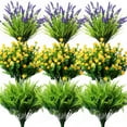 thumbnail image 1 of 18Pcs UV Resistant Artificial Monkey Grass, Ferns, Mums & Rosemary Plants Outdoor - Faux Greenery Arrangement for Front Porch, Window Box Planter, Hanging Basket, Garden Deco, 1 of 7
