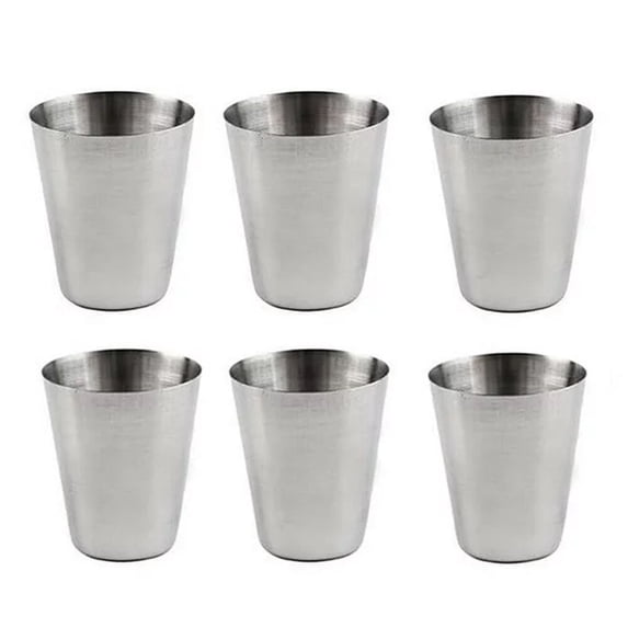 18Pcs Unbreakable Stainless Steel Cups 1oz(30ml), Shatterproof Drinking Cups Tumblers, Stackable Reusable Metal Drinking Glasses for Home Kitchen Outdoor Camping Picnic Party(Silver,1.4x1x1.6")