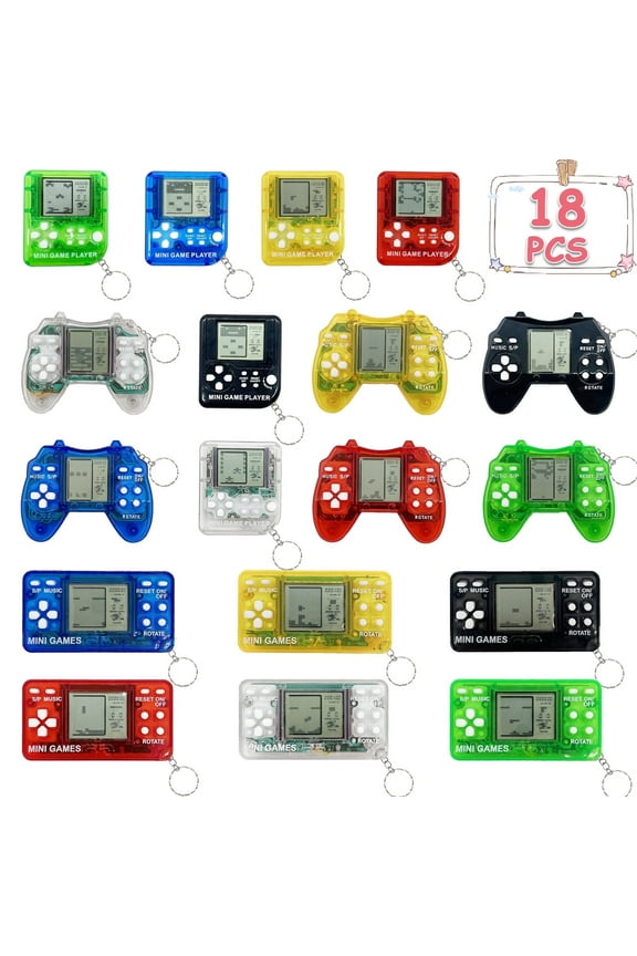 18Pcs Video Game Consoles Party Favors for Kids,Mini Game Console Keychain for Kids Boys Birthday Supplies Gaming Party Favors Classroom Prizes