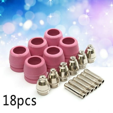 18Pcs Weldering Cup Tip Electrode For Plasma Cutter Cutting Machine Pilot Arc Torch CUT500FPI AG60/SG55 Weldering Parts