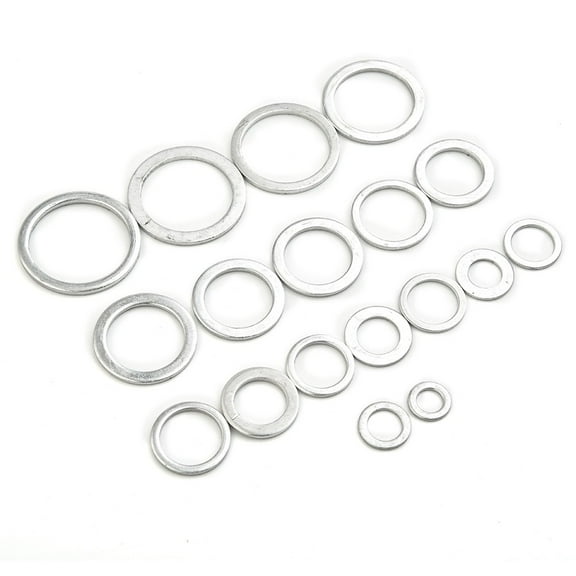 18Sizes 450Pcs Car Engine Oil Drains Plug Aluminum Washer Gasket Nut Bolt Set Sealing Ring O Rings Kit Set Smile Home