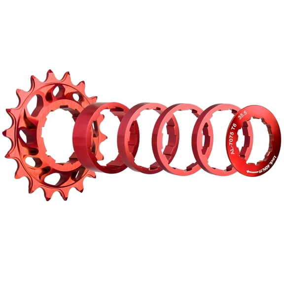 18T Single Speed Bike Freewheels Bicycles Flywheel High Strength Aluminum Alloy Bicycles Sprocket for Mountain Bike