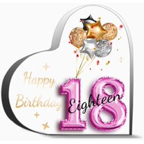 18Th Birthday Gifts For Girls 18 Year Old Girl Birthday Gifts 18Th Birthday Gifts 18Th Birthday Deco Gifts For Women Men,Acrylic Heart Keepsake For Family And Friends