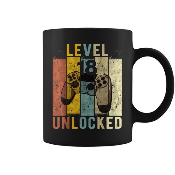 18Th Birthday Level 18 Unlocked Video Gamer Gift Coffee Mugs