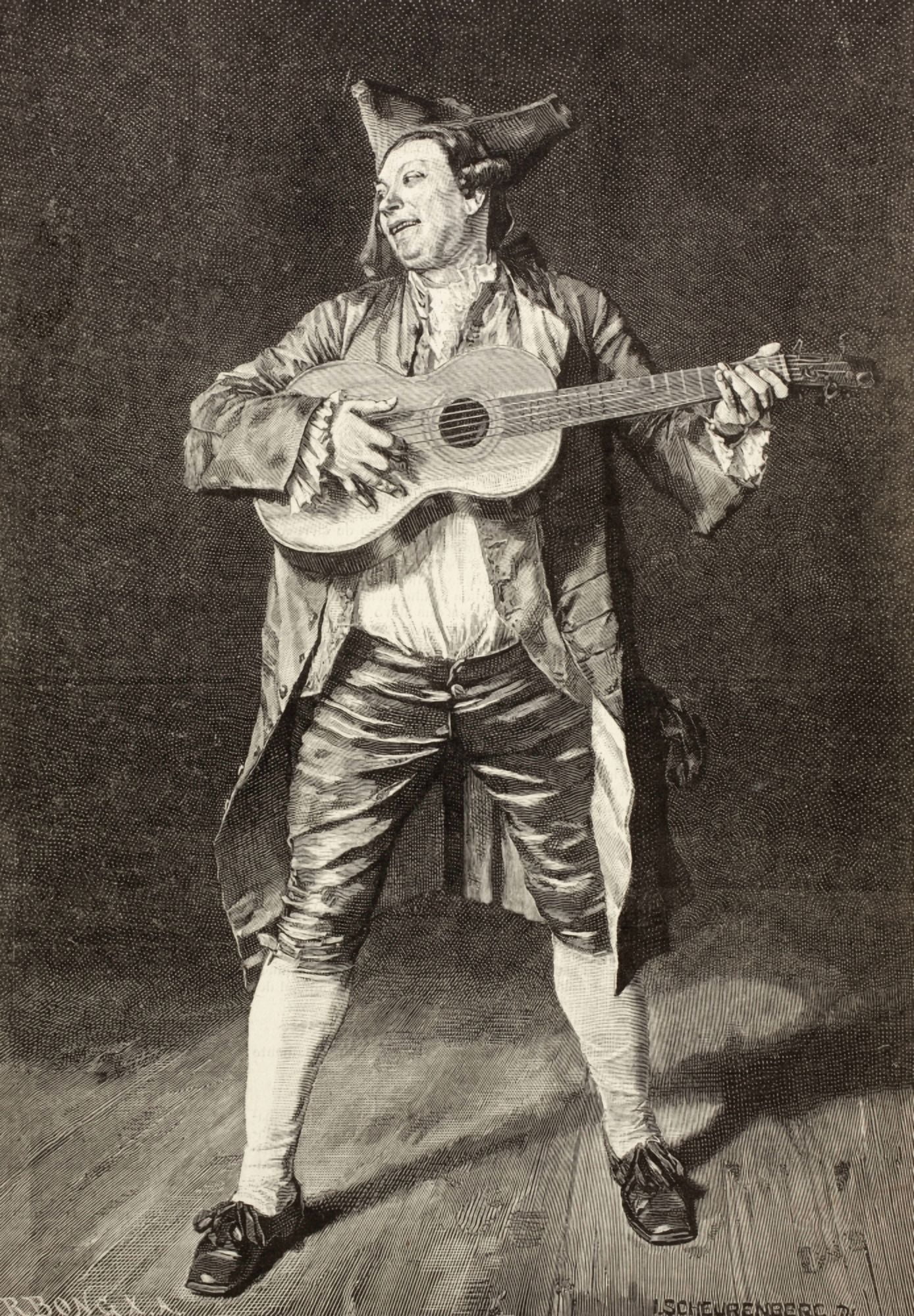 An 18Th Century Musician After A Drawing By L Scheurenberg From La Ilustracion Espaola Y Americana Of 1881 Canvas Art - Ken Welsh Design Pics (24 x 34)