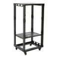 thumbnail image 1 of 18U 4 Post Open Frame Server Rack,18.5" Data Rack Shelf Network Rack Adjustable Depth 0-31.5in, Free Standing Rolling Network/Computer Equipment Data Rack, 1 of 16