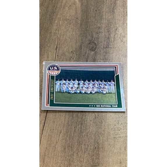 18U National Team Checklist USA Baseball 2022 Panini Stars & Stripes USA Baseball 99 trading card