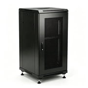 18U Server Rack Cabinet 19 Inch Enclosed Network Rack with Wheels | 18U 19 Inch Server Rack Cabinet with Adjustable Rails, Lockable Mesh Door, Cable Management, Shelf and 992 Lbs Capacity