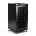 thumbnail image 1 of 18U Server Rack Cabinet 19 Inch Enclosed Network Rack with Wheels | 18U 19 Inch Server Rack Cabinet with Adjustable Rails, Lockable Mesh Door, Cable Management, Shelf and 992 Lbs Capacity, 1 of 8