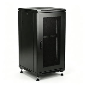 18U Server Rack Cabinet 19 Inch Enclosed Network Rack with Wheels | 18U 19 Inch Server Rack Cabinet with Adjustable Rails, Lockable Mesh Door, Cable Management, Shelf and 992 Lbs Capacity