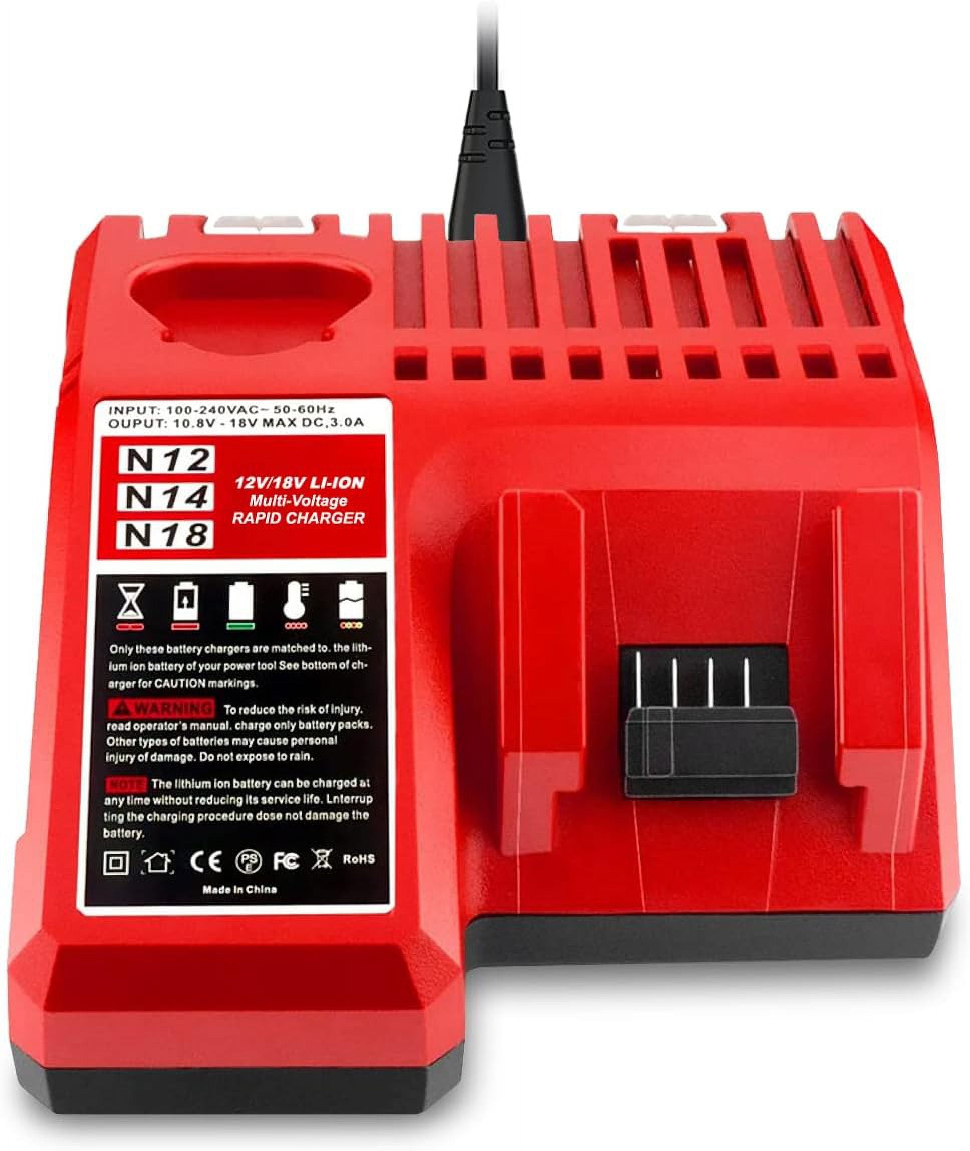 Milwaukee M18 & M12 Rapid Charger 48-59-1808 – OEM 18V/12V Lithium-Ion Charger