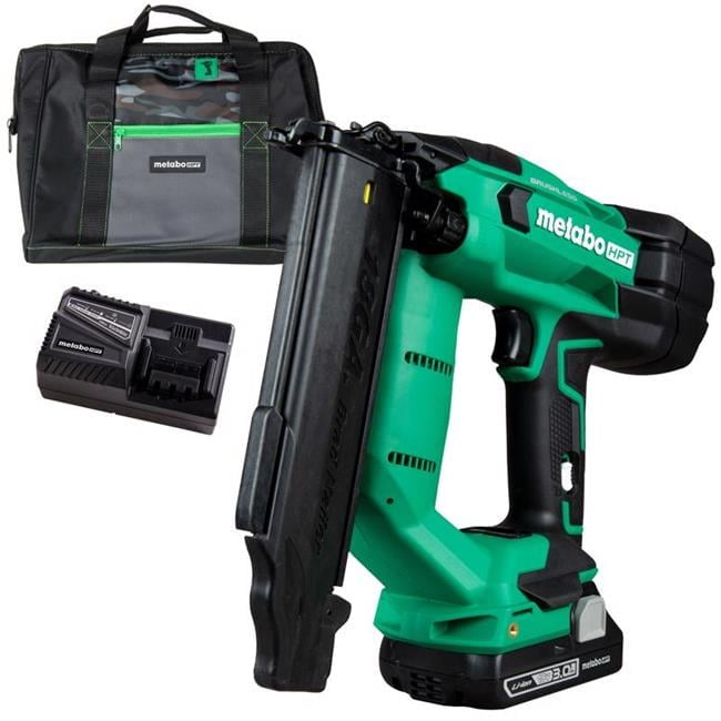 18V  18 Gauge Cordless Brad Nailer Kit, Black & Green - Battery & Charger