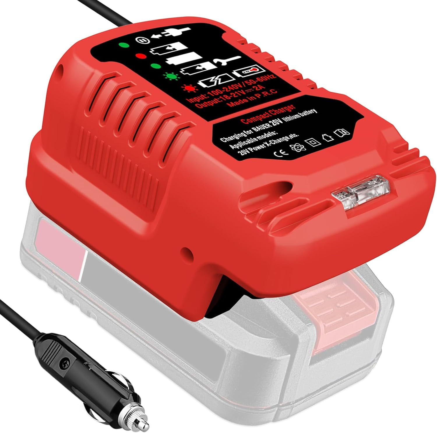 18V 22V Li-ion Battery Charger Lithium Battery Charger For Makita Kobalt Milwaukee Dewalt Bauer Worx  Greenworks Bosch mini Fast Charging/ Car plug /US plug