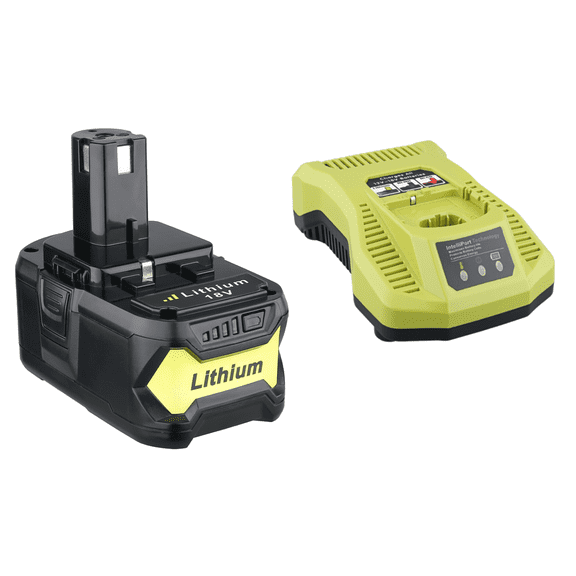 18V 5500mAh Replacement Battery and P117 Charger for Ryobi 18V Battery One Plus P102 P103 P104 P105 P107 P108 P109 P190 P122