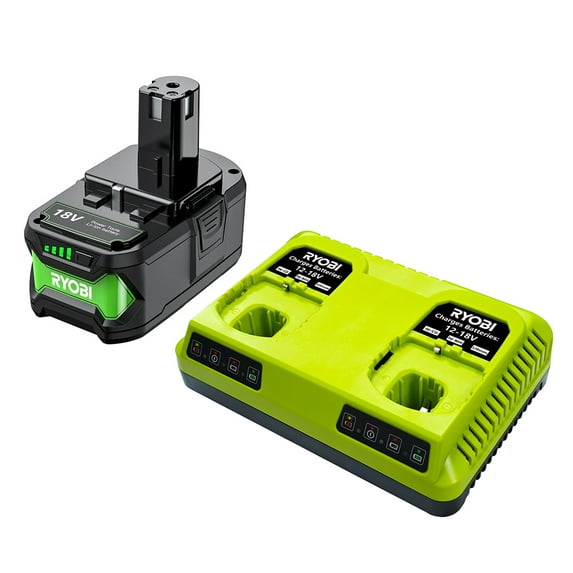 18V 6.0Ah Li-ion Rechargeable Battery+Dual Charger , Ryobi ONE+ cordless Power Tool BPL1820 P108 P109 P106 P105 P104 P103 RB18L50 RB18L40
