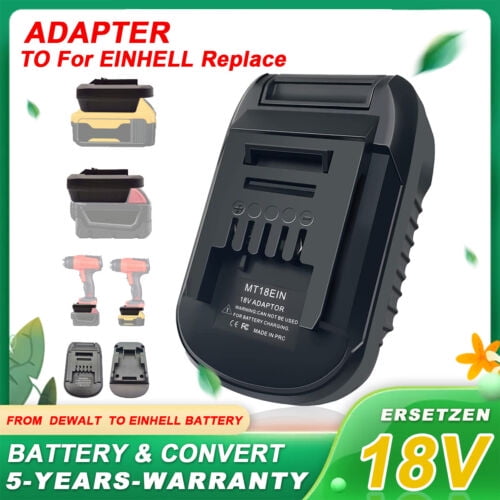 18V Battery Adapter for Dewalt DCB200 DCB201 Milwaukee Convert to for Einhell