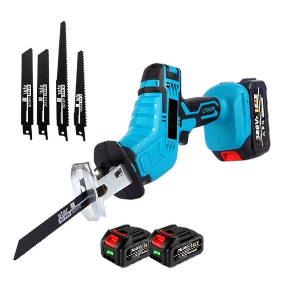 18V Cordless Electric Reciprocating Saw Portable Variable Speed Metal Wood PVC Cutting Tool for 18V Battery ,Easy to Operate