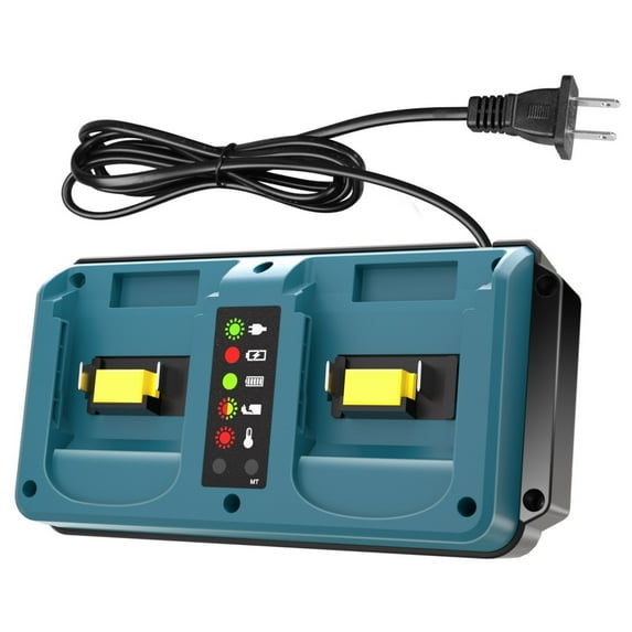 18V Dual-Port Rapid Charger for Makita 18 Volt LXT Lithium-Ion Battery BL1830B